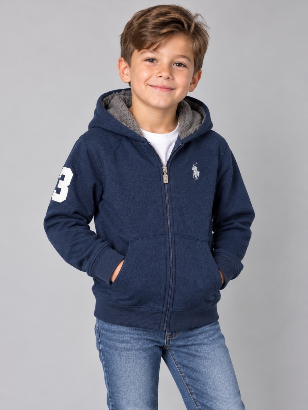 U.S. Polo Assn. Kids Navy Hooded Sweatshirt